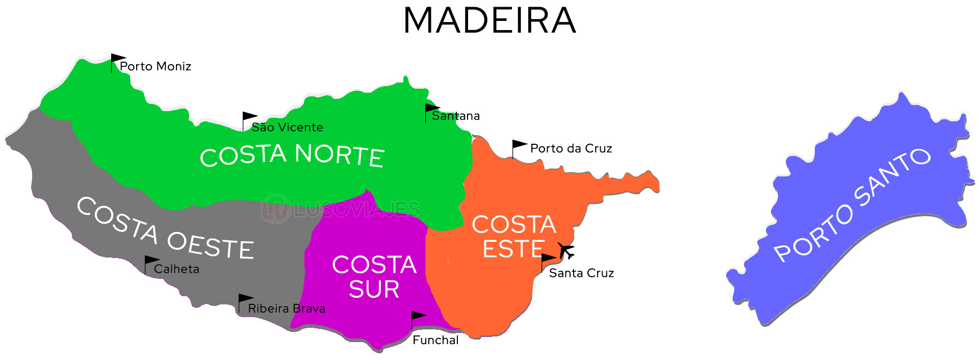 Mapa Madeira sencillo